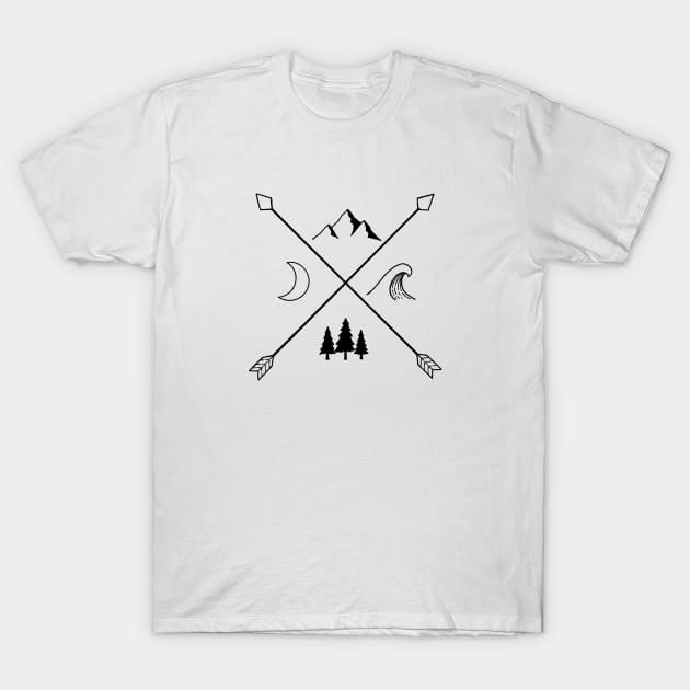 Crossed Arrows T-Shirt by SommersethArt